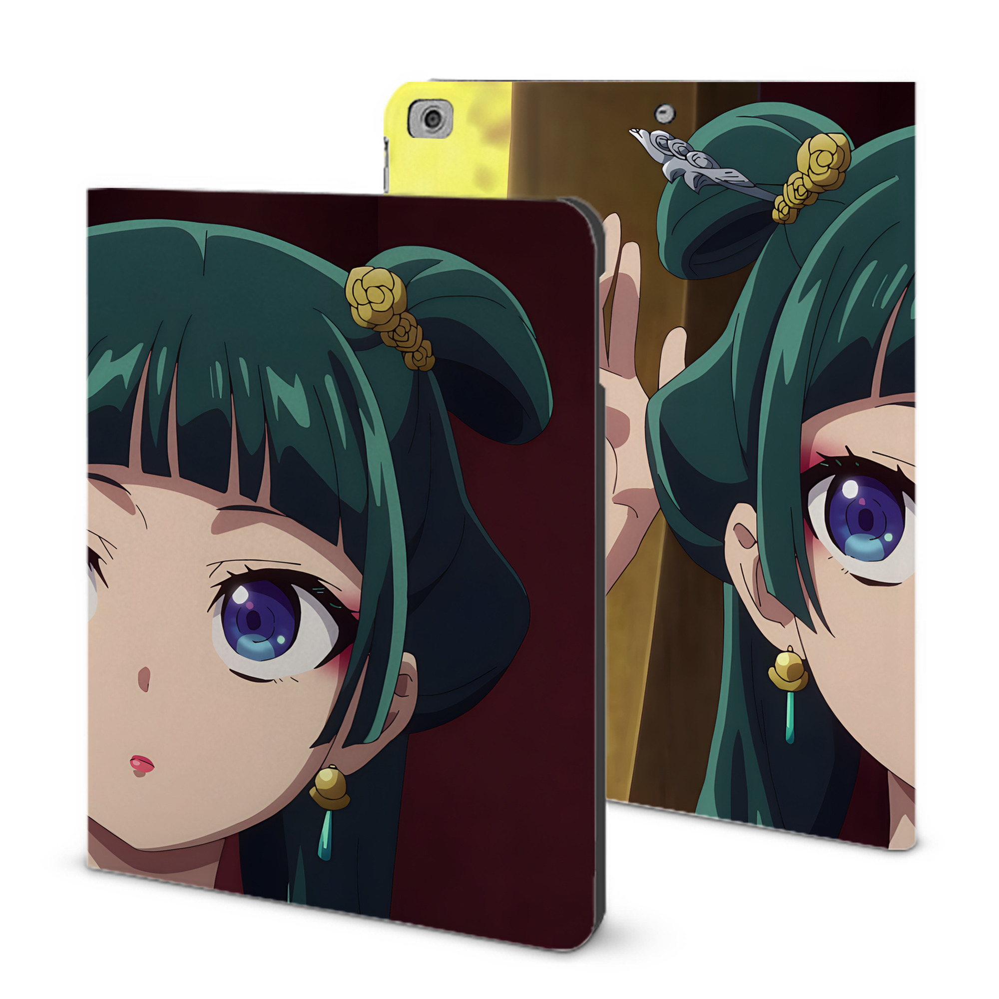 （画像用） 薬屋のひとりごと The Apothecary Diaries IPad ケース ブック型 PUレザー TPU 耐衝撃 軽量 薄型 ペン収納なし 全面保護 IPad 各モデル対応